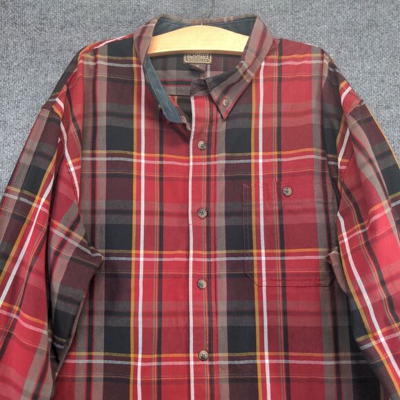 C.E. Schmidt Workwear Men's Button-Down Shirt Multi Plaid Big 2X Long Sleeve - Picture 3 of 11